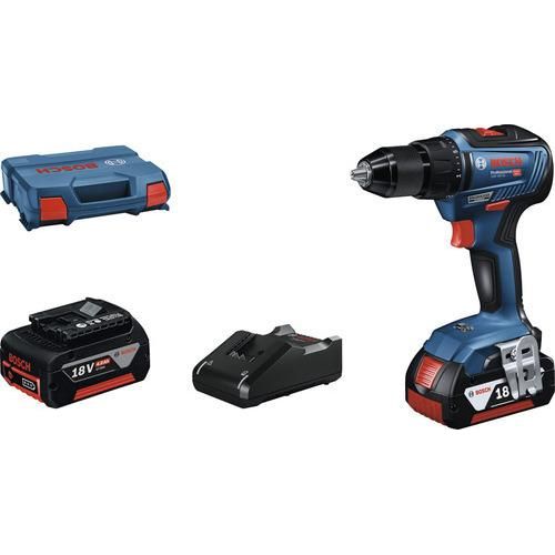 Akkubohrschrauber Bosch Professional GSR 18V-55, inkl. 2x Akku (4,0 Ah), Ladegerät und Koffer