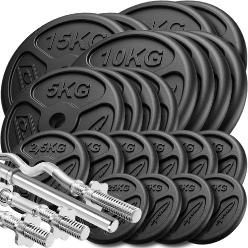 Marbo Sport verstärkte Hantelstange- und Hantelscheiben Set 173 kg