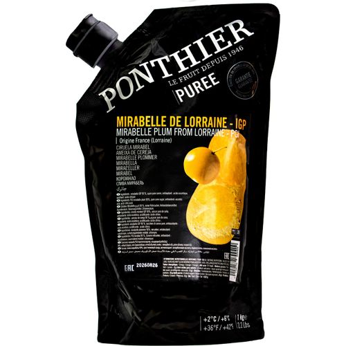 Food-United MIRABELLEN PÜREE Zwetschge-Frucht-Püree von Ponthier 24x 1KG
