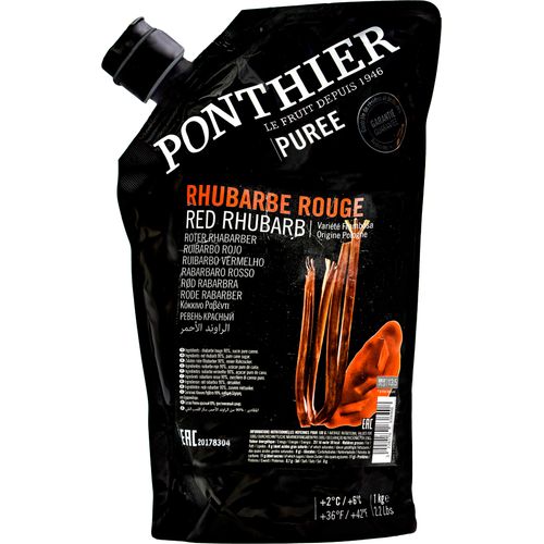 Food-United RHABARBER ROT PÜREE Süß-Gemüse-Püree von Ponthier 12x 1KG