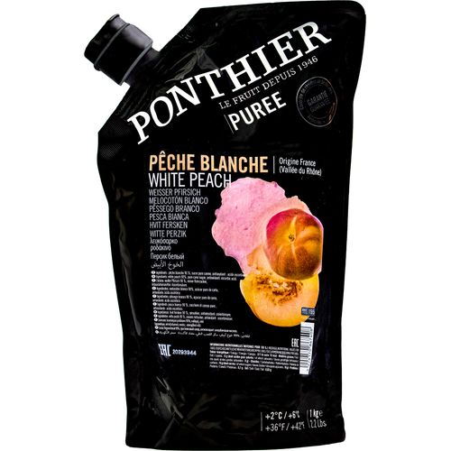 Food-United PFIRSICH WEISS PÜREE Frucht-Püree von Ponthier 12x 1KG
