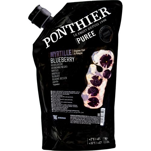 Food-United HEIDELBEEREN PÜREE Frucht-Püree von Ponthier 12x 1KG