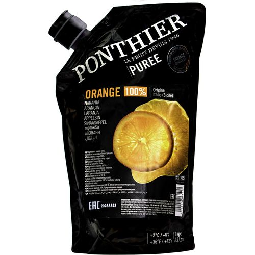 Food-United ORANGE-VALENCIA PÜREE Zitrus-Frucht-Püree von Ponthier 12x 1KG