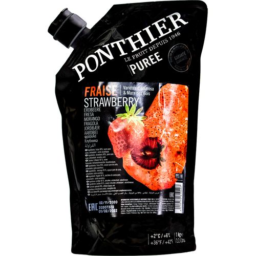 Food-United ERDBEEREN PÜREE Camarossa-Mara-des-Bois-Beeren von Ponthier 12x 1KG