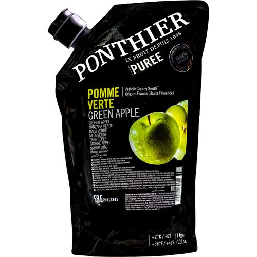 Food-United APFEL PÜREE Grün Frucht-Mark-Püree von Ponthier 24x 1KG Granny Smith