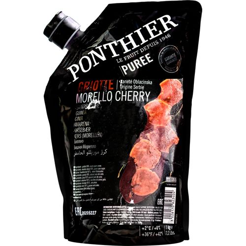 Food-United KIRSCHEN PÜREE Sauerkirschen-Früchte-Püree von Ponthier 12x 1KG