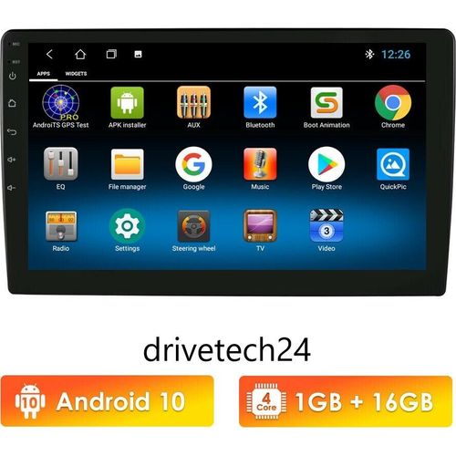 10 Zoll 2DIN Android 10 Universal Autoradio GPS Navigation Bluetooth USB WiFi