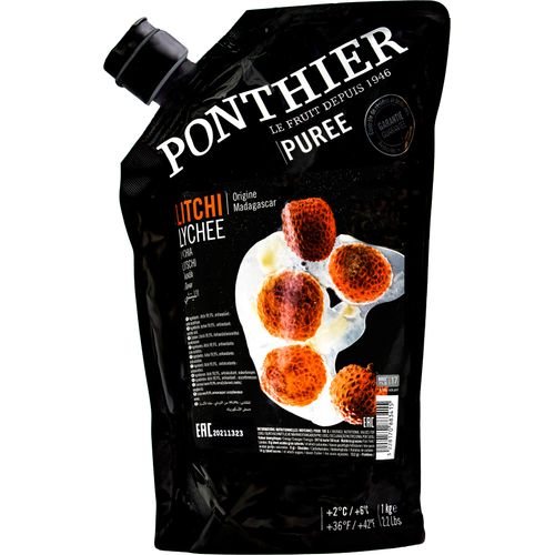 Food-United LITSCHI PÜREE Lychee-Frucht-Püree von Ponthier 6x 1KG
