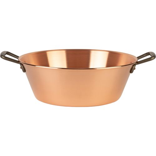Cuisine Romefort | Kupfer Marmeladentopf Ø 38 cm - 9 Liter Inhalt | Griffe aus Gusseisen | Kupfertopf zum Kochen von Marmelade