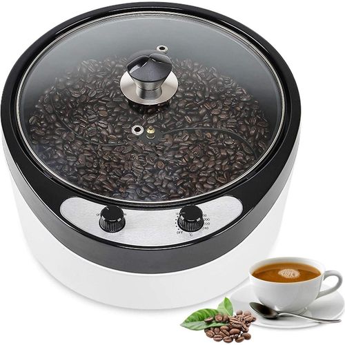 Elektrischer Kaffeeröster Maschine Kaffeebohne Bäcker Röster für den Heimgebrauch, 220 V 1200 W Röstmaschine Erdnussbohne Heimkaffeeröster mit Timer