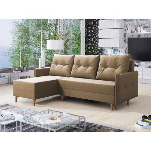 MIRJAN24 Ecksofa Fern, Eckouch mit Bettkasten und Schlaffunktion, Couchgarnitur, Wohnzimmer, Polsterecke vom Hersteller (Lux 02)