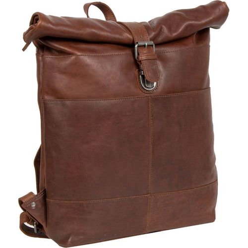 MUSTANG Leder Freizeitrucksack Rucksack Catania Backpack Brown braun