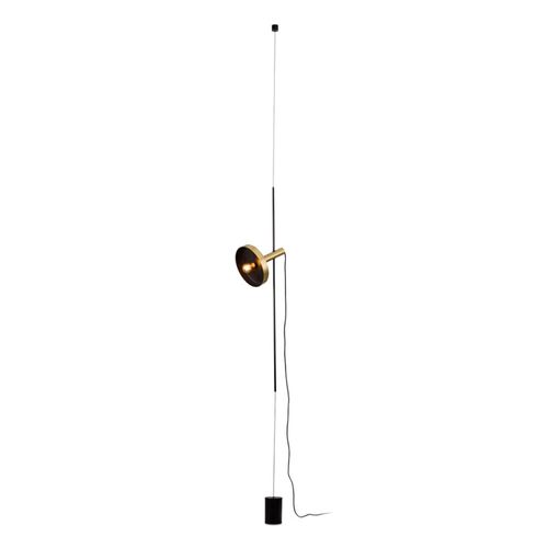 Hängeleuchte WHIZZ E27 15W Stahl mattschwarz, Satiniertes Gold L:25cm H:420cm dimmbar