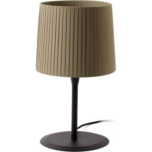 Tischleuchte SAMBA E27 15W Stahl mattschwarz, Textil Grün L:25cm H:48.5cm