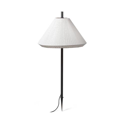 Wegeleuchte SAIGON OUT E27 15W IP44 Aluminium dunkelgrau, Textilene Creme L:67cm H:137cm dimmbar