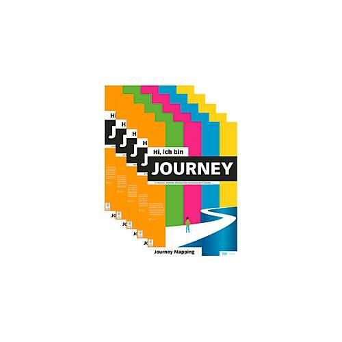 Flipchartblock PLAYROOM JOURNEY FLIP, 14 vorgedruckte Blatt für Customer Journey Mapping/User Experience, B 650 x H 970 mm, Papier, mehrfarbig, 5 Stück