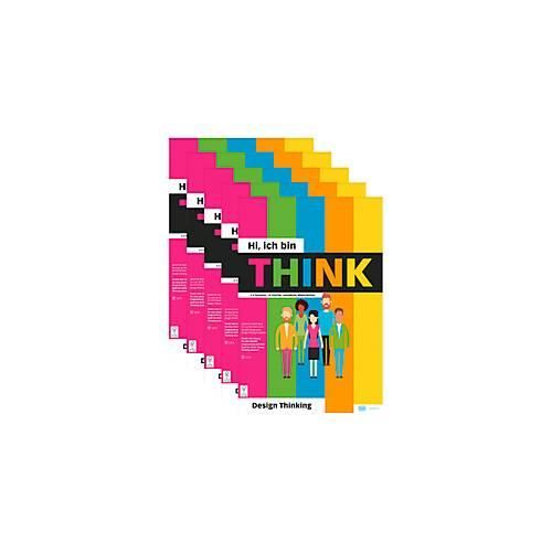 Flipchartblock PLAYROOM THINK FLIP, 14 vorgedruckte Blatt für Design Thinking/Innovationsprozesse, B 650 x H 970 mm, Papier, mehrfarbig, 5 Stück