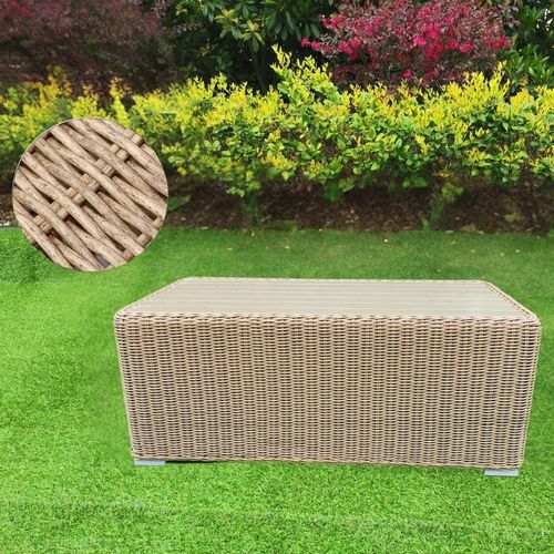 Lounge Couchtisch VITA rundes Polyrattan Natural