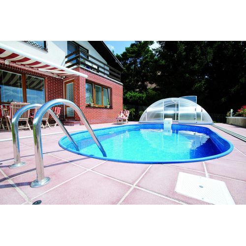 Stahlwandpool Oval Ibiza 320 x 600 x 120 cm Blau