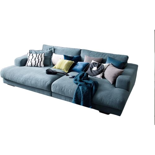 KAWOLA Big Sofa MADELINE Stoff petrol