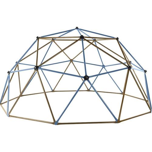 HOME DELUXE - Klettergerüst MATTI inkl. Schaukel und Zelt - Farbe: Blau/Bronze - 305 cm - Belastbar bis 340 kg I Kletterturm Reckstangen Kinderspielzeug