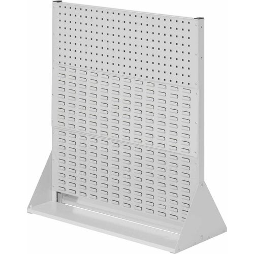 Kappes ®RasterPlan Stellwände doppelseitig Größe #3 - 2x Lochplatten 4x Schlitzplatten Lichtgrau RAL 7035