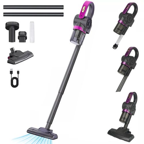 Akku Staubsauger, 8500Pa 120W Staubsauger Kabellos, 4-in-1 Starke Saugleistung handstaubsauger, Akku-Hand-und Stielstaubsauger Staubsauger