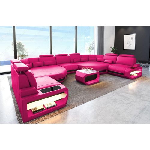 Leder Wohnlandschaft Asti XXL Premium Kunstleder