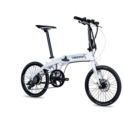 20 Zoll E-Faltrad CHRISSON EF3 9G SHIMANO Sora & ANANDA 10Ah weiß