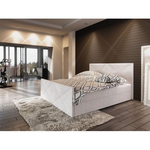 Boxspringbett Bett HUGO -Variante D- 180x200cm Beige inkl.Bettkasten