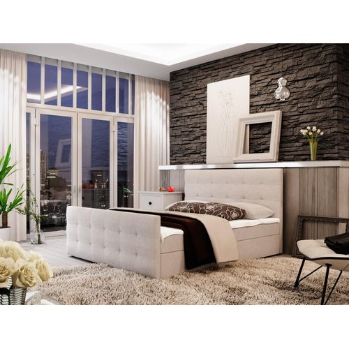 Boxspringbett Bett HUGO -Variante B- 160x200cm Beige inkl.Bettkasten
