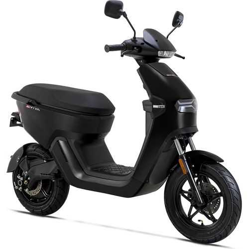 Elektro-Motorroller AsVIVA EM1, E-Scooter Elektro E-Roller mit Straßenzulassung 45 km/h, schwarz