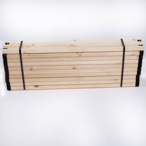Rollrost aus Zirbenholz 140x190 cm 300kg Gurtband montiert