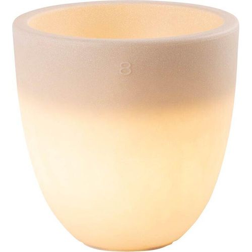 LED Blumentopf Shining Curvy Pot S (Sand) ? x H: 39x39cm