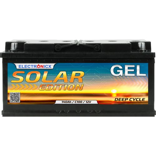 Solarbatterie 12V 140AH Electronicx Solar Edition GEL Batterie Solar Akku Versorgungsbatterie stromspeicher photovoltaik Camping Solaranlage Gartenhaus…