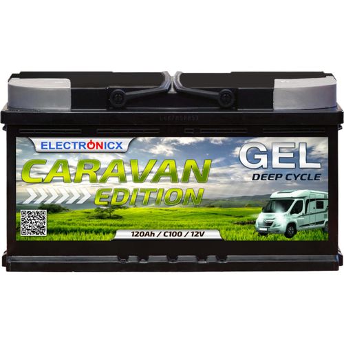 Electronicx Caravan Edition GEL Batterie 120AH 12V – Wohnmobil, Boot, Versorgungsbatterie