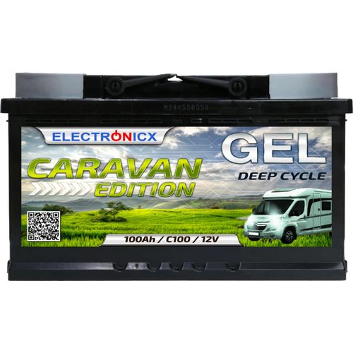 Electronicx Caravan Edition GEL Batterie 100AH 12V – Wohnmobil, Boot, Versorgungsbatterie
