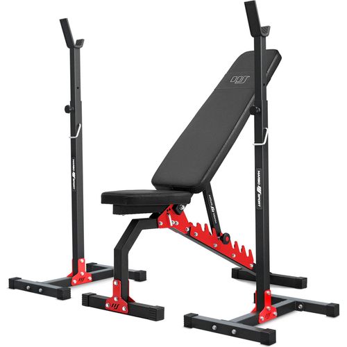 Marbo Sport Set MH7 | beidseitig verstellbare Hantelbank MH-L114 + höhenverstellbarer Hantelständer MH-S201 x2