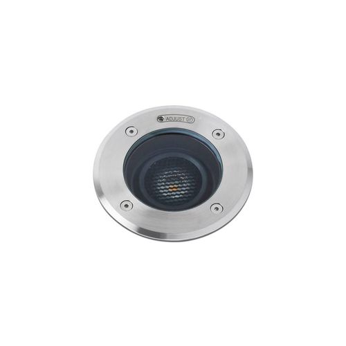 Einbauleuchte GEISER 180 LED 12,5W 3000K IP67 Aluminium Edelstahl satiniert L:17cm H:19.5cm Ø17cm