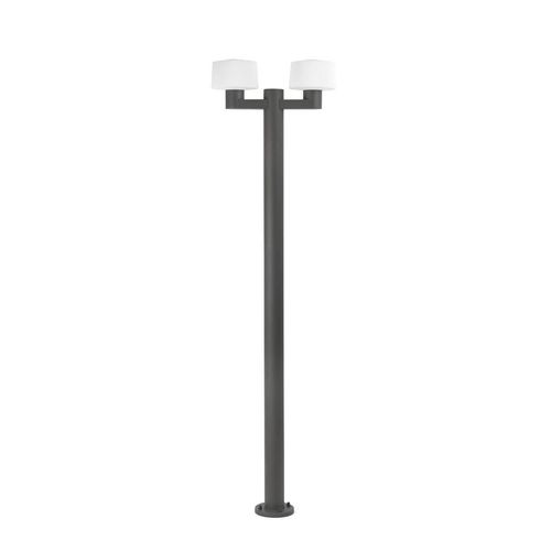 Wegeleuchte MUFFIN 2L E27 15W IP44 Aluminium dunkelgrau L:57cm H:211.5cm dimmbar