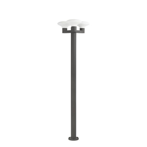 Wegeleuchte BLUB'S 3L E27 15W IP44 Aluminium dunkelgrau L:50cm H:214cm dimmbar