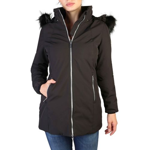 Yes Zee Damen Jacke Mantel Anorak Parka Winterjacke, mit Kapuze , Größe:XL, Farbe:Schwarz