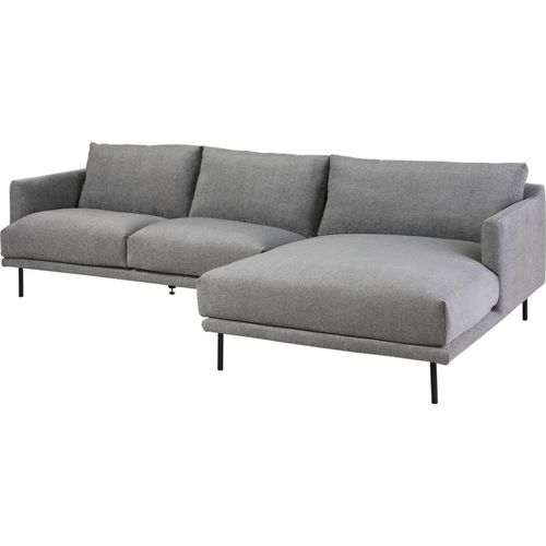 MASSIVMOEBEL24 Ecksofa 285x161x81 Silikon-Feder Mix grau TRIENT