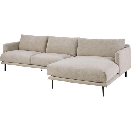 MASSIVMOEBEL24 Ecksofa 285x161x81 Silikon-Feder Mix beige TRIENT