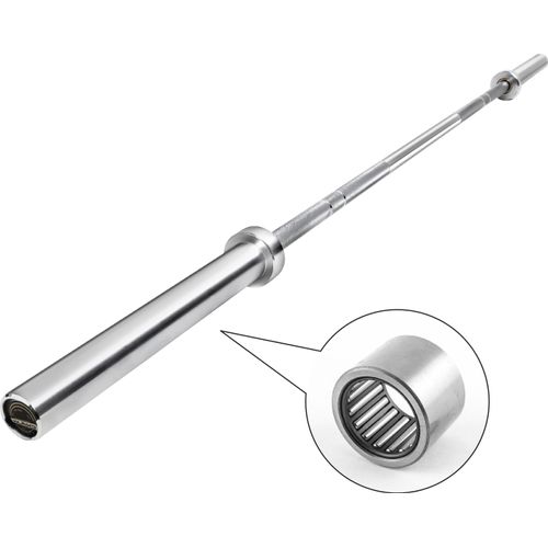 wuuhoo I Langhantelstange 50mm olympisch hochlegierter Stahl verchromt bis 450kg I Hantelstange 220cm und 20kg