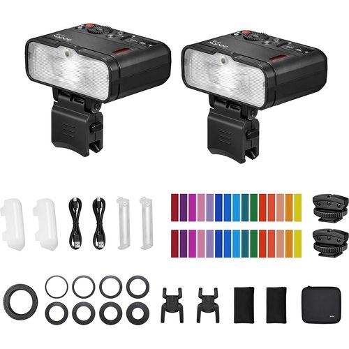 Godox MF12-K2 2PCS Makroblitz fuer Portraet Pflanzen Insekten Lebensmittel Schmuck Makrofotografie