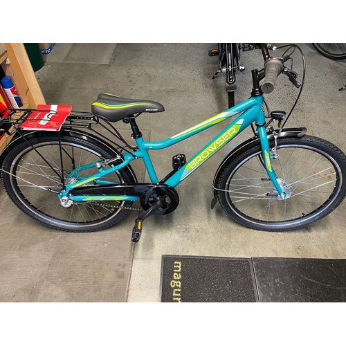 Browser | Jugendfahrräder | 20 Zoll | Aluminium Rahmen | RH 27cm | Rücktritt | 3-Gang Shimano Nexus | Nabendynamo | LED Scheinwerfer & -Rücklicht | matt-türkis