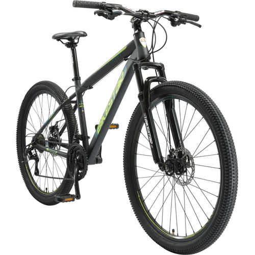 BIKESTAR Mountainbike 27,5 Zoll | 17 Zoll Rahmen, 21 Gang Shimano Schaltung, Scheibenbremse | Schwarz