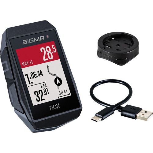 SIGMA Fahrradcomputer Rox 11.1 EVO (inkl Geschwindigkeits Sender), schwarz