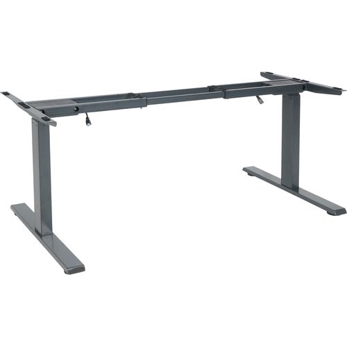 Gestell HWC-D40, variables Tischgestell für Schreibtisch, elektrisch höhenverstellbar Memory 29kg anthrazit-grau